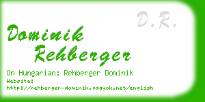 dominik rehberger business card